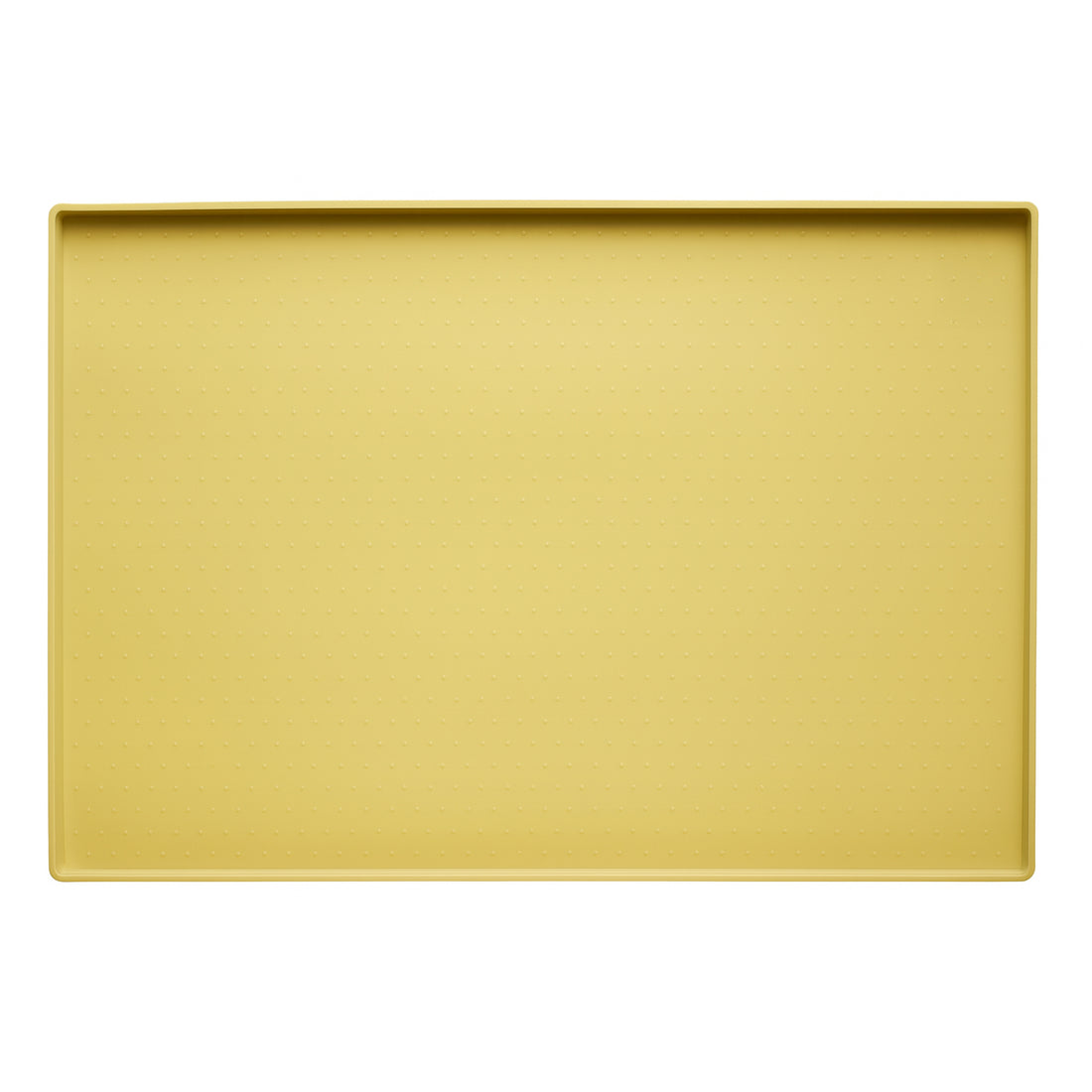 Covoras Hranire Silicon Elindor® pentru Bol Mancare Caini si Pisici, Suport Antialunecare si Impermeabil pentru Boluri Hrana si Apa Animale, Margine Inaltata 1.2 cm, Accesorii Usor de Curatat, Rezistent, 60x40 cm, Galben