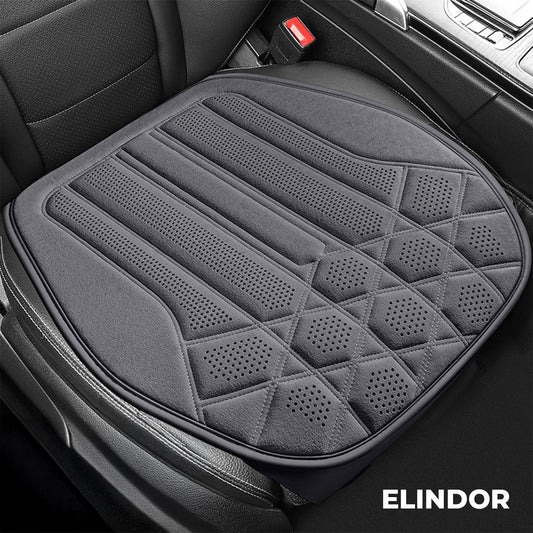 Set 2 Huse pentru Sezut Scaune Auto Fata Elindor®, Material Aderent si Confortabil, Anti-Alunecare, Respirabil, Protectie Scaun Auto, Compatibile cu Logan, Duster, Tucson, Golf, Civic, Usor de Montat, Accesorii Interior Masina, Gri Deschis