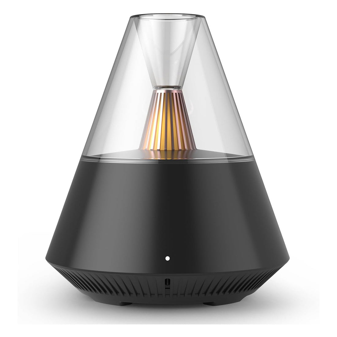 Difuzor de Ulei Esential Elindor® Aromaterapie, Umidificator de Aer, Aparat cu Rezervor 150ml, Capac Fumuriu, Oprire Automata, Ultrasonic, Lumina Ambientala Tip Lumanare, 2 Moduri Functionare, 25 dB, Aria de Acoperire 20 m², Negru