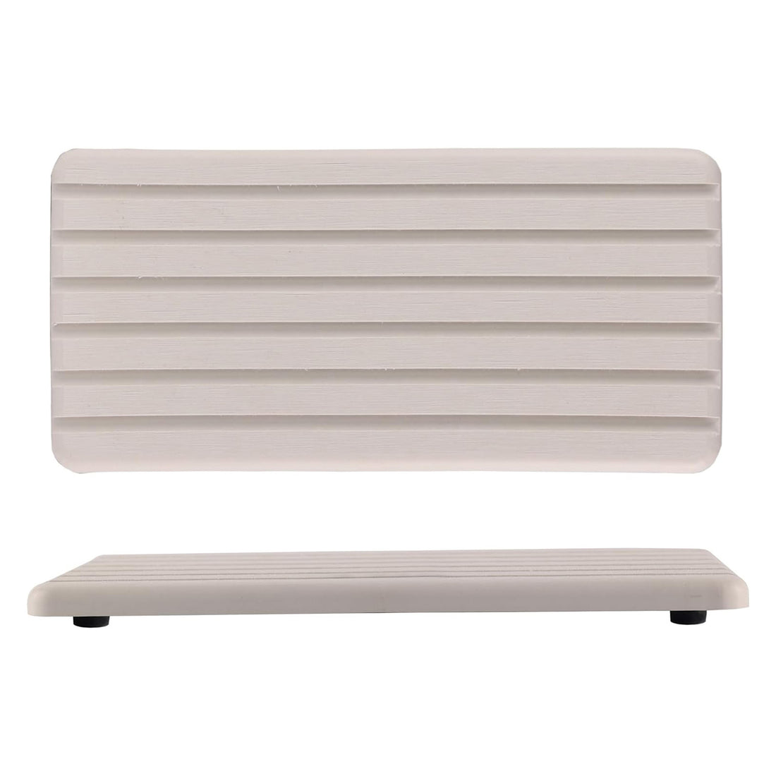 Set 2 Covorase pentru Chiuveta Elindor® din Diatomit, Extra Absorbant, Uscare Rapida, Antiderapante, Design Contemporan si Minimalist, Rezistente la Apa, 21 cm x 10 cm x 1.5 cm, Bej Deschis