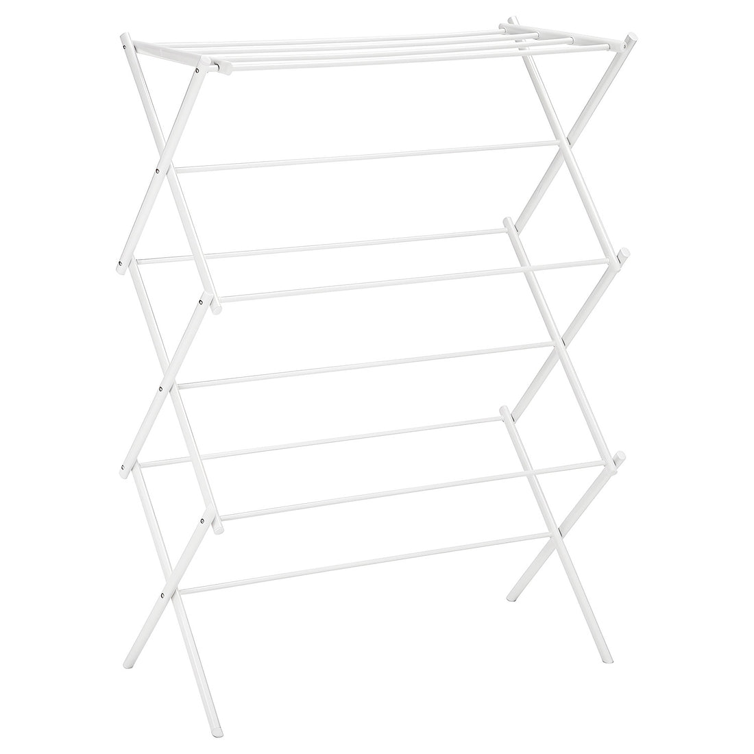 Uscator Vertical Elindor® pentru Rufe haine 6 Nivele, Pliabil, 11 Bare pentru Uscare Haine, Suport Fix, Economie de Spatiu, Ideal pentru Interior, Greutate Maxima Suportata 14.5 kg, 37 × 75 × 106 cm, Alb