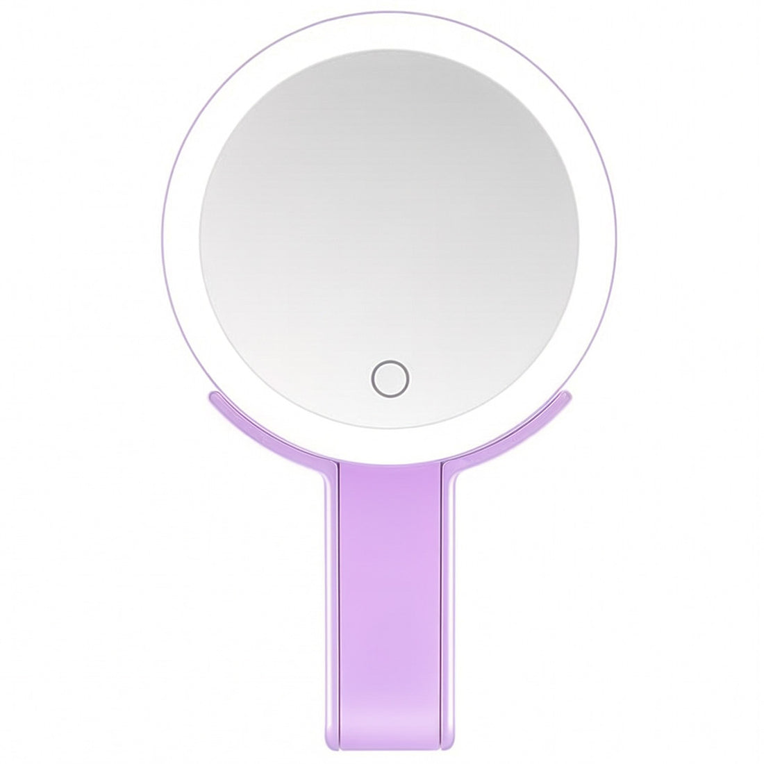 Oglinda Cosmetica Pliabila Elindor® Rotire 360°, Efect de Marire Lupa 10x, Oglinzi Cosmetice pentru Coafor, Frizerie, Barbierit, Pensat, Vopsit, Tuns, Machiaj, ABS Durabil, 3 Culori Lumina, in Mana sau pe Masa, 26.4x16 cm, cm, Mov