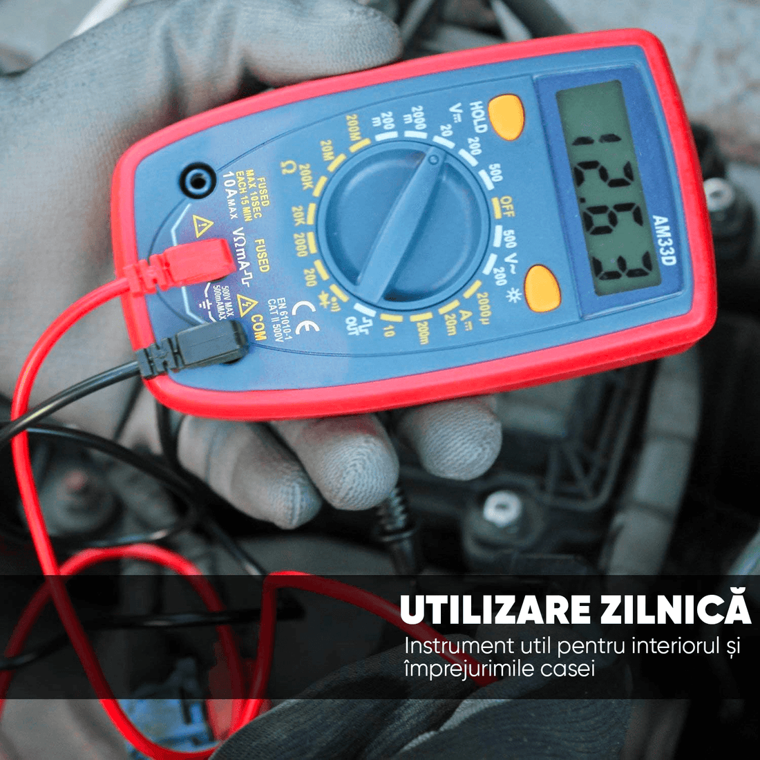 Multimetru Digital pentru Tensiune, Curent, Rezistență și Continuitate