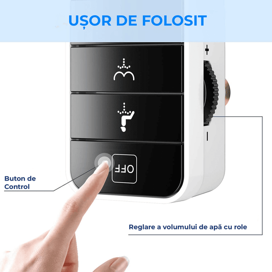 Bideu Retractabil pentru Toaletă cu Auto-Curățare, Control de Presiune, Igienă Personală, Alb