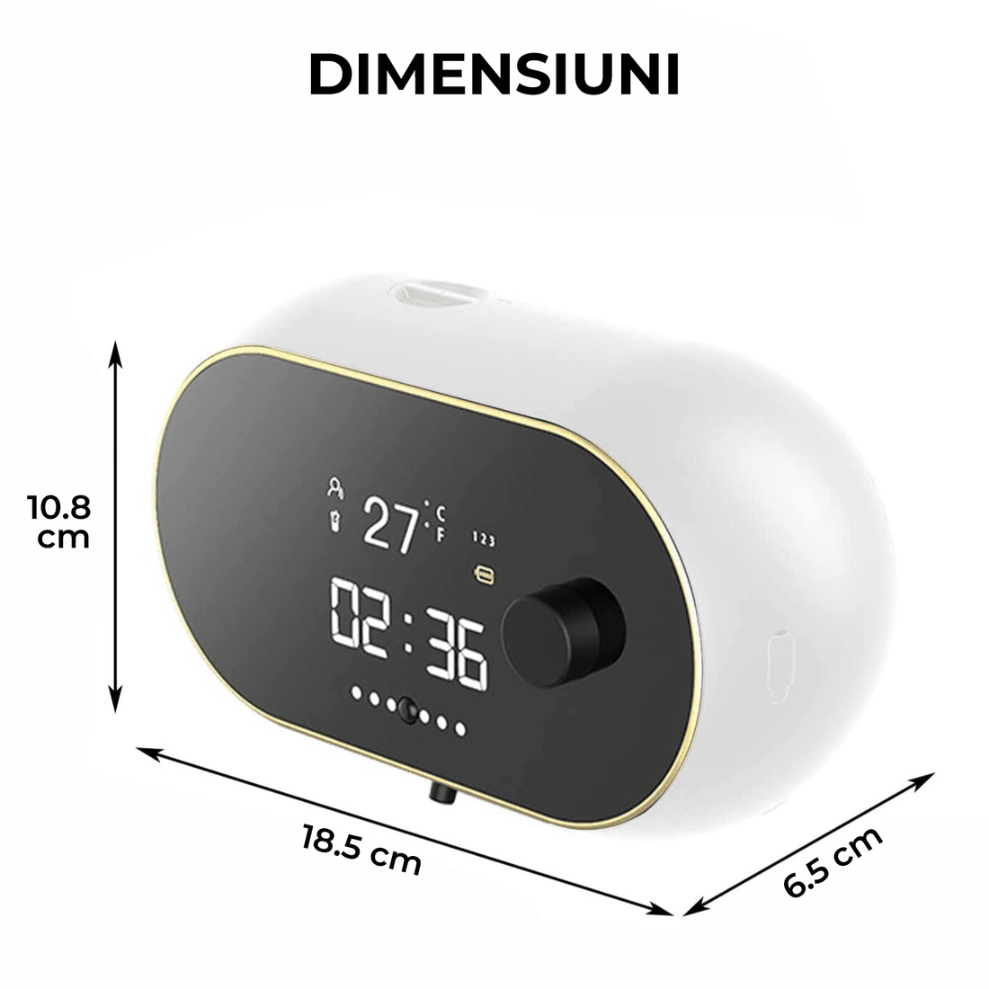 Dozator Săpun Lichid cu Spumă, Senzor Mișcare, Fără Atingere, 500 ml, Prindere pe Perete, Alb