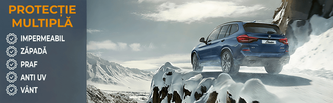 Prelată Auto Premium 6 Straturi, Impermeabilă, Protecție UV, Praf și Zăpadă,Accesorii Masina, Universală pentru SUV, Mărime M, 450 x 183 x 143 cm.