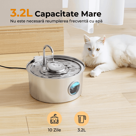 Dispenser apă automat, Inox 304, 3.2L, Argintiu