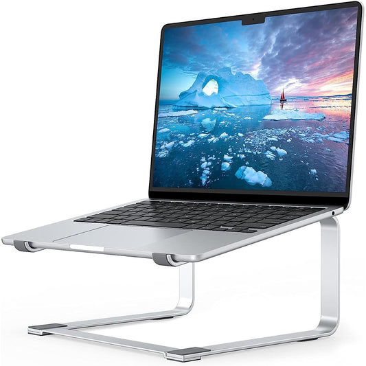 Suport Laptop Ergonomic Slim, Universal, din Silicon Non-Alunecos, Solid și Stabil, Compatibil cu Laptopuri 12-17.3”, Gri