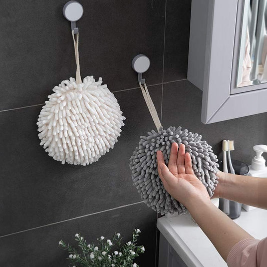 Set de 2 prosoape pufoase, uscare rapidă, ușor de curățat, versatile, pentru baie și bucătărie, Alb și Gri