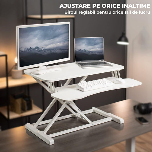 Suport Laptop Elindor® Pliabil pentru Birou, Alb