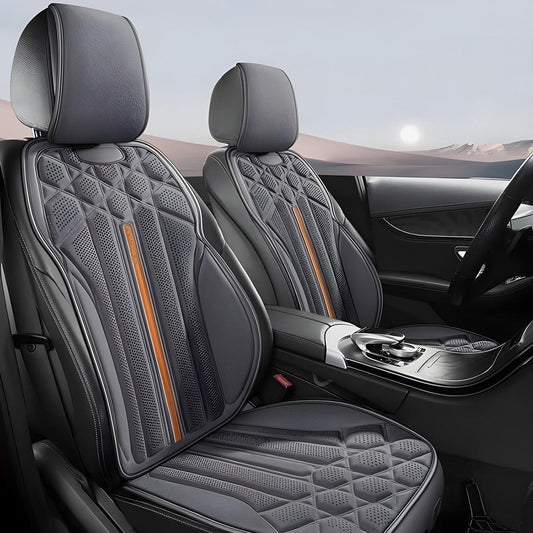 Husa Auto pentru Scaunul din Fata Elindor®, Material din Suede Respirabil, Protectie Scaune Fata, Compatibile cu Logan, VW Golf, Renault, Skoda, Instalare Usoara, Accesorii Interior Huse Masina, Universale, Gri