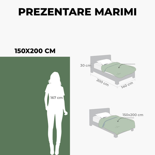 Patura Pufoasa Elindor®, Microfibra Fleece Groasa si Moale pentru Canapea si Living, Microfibra Poliester, Utilizarea Zilnica, Potrivita Pentru Interioare Cu Animale De Companie, 150 × 200 cm, Gri