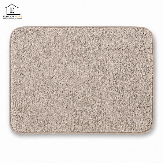 Covoras Antiderapant Elindor® pentru Intrare Casa, Lavabil la Masina, Super Absorbant, Moale, Durabil, Talpa Cauciucata Anti-Alunecare, Usor de Curatat, Pentru Interior si Exterior, 60 x 40 cm, Bej