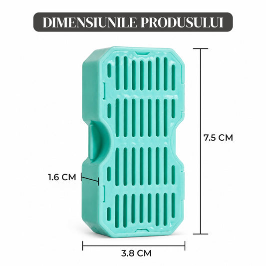 Set 6 Filtre + 6 Bureti Elindor® pentru Fantana de Apa Pisici si Caini, Compatibilitate cu Dispensere din Plastic de 2.2L, Filtrare Multipla, Carbon Activ, Albastru