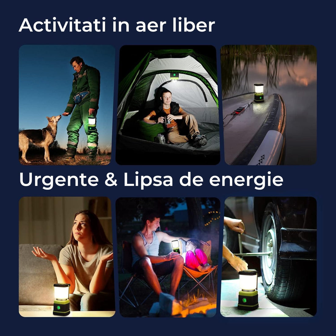 Lanternă LED Elindor® 1000LM, 4 Moduri de Lumină, Rezistentă la Apă IPX4, cu Baterii