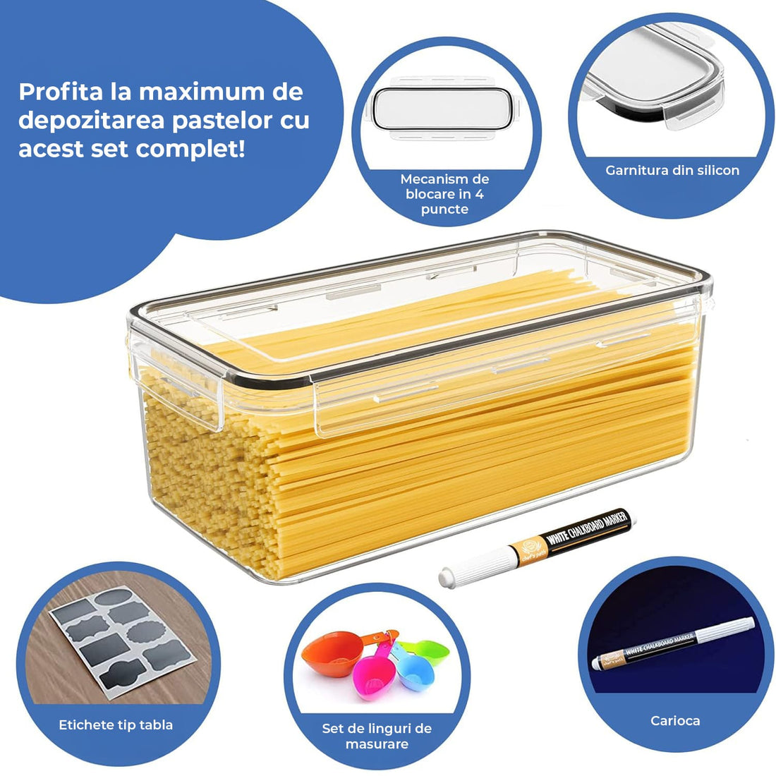 set 4 recipiente depozitare