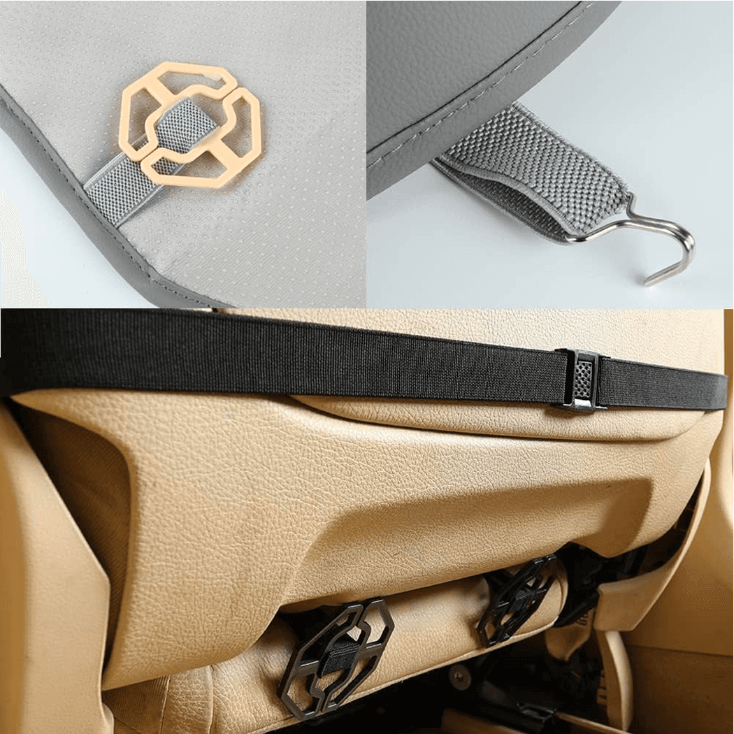 Husă Auto Universală pentru Șezut, Anti-Alunecare, Piele PU Matlasată, Design Elegant cu Buzunar de Depozitare, Gri