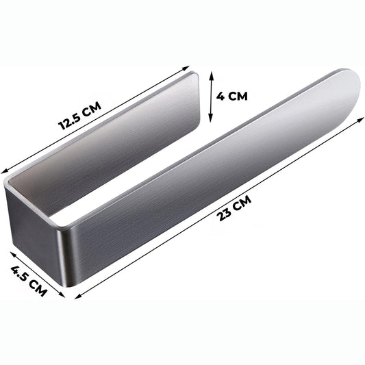 Suport de prosoape Elindor®, montare adeziv, oțel inoxidabil, 23 cm, argintiu