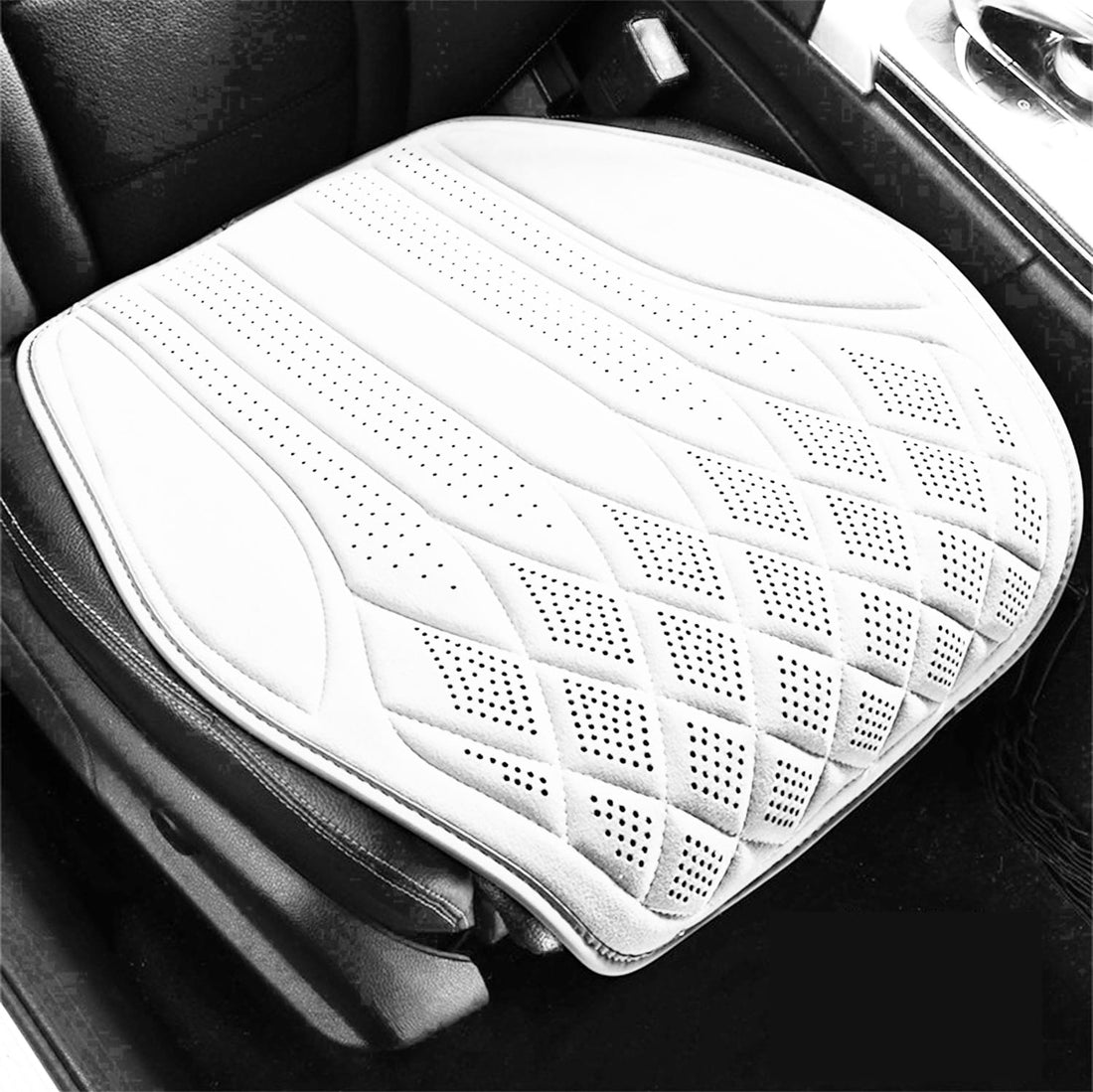 Husă Auto Elindor®, Suede Moale, Universală, Confort Premium, Alb