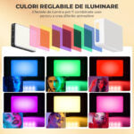 Lampa LED Portabila Elindor® pentru Telefon, Tableta, Laptop, Camera, Lumina Profesionala Compacta pentru Selfie si Machiaj, cu Clip Reglabil si Suport Trepied, 3 Moduri Culoare Alb, Cald, Natural, 10 Trepte Intensitate, Baterie Reincarcabila, Negru