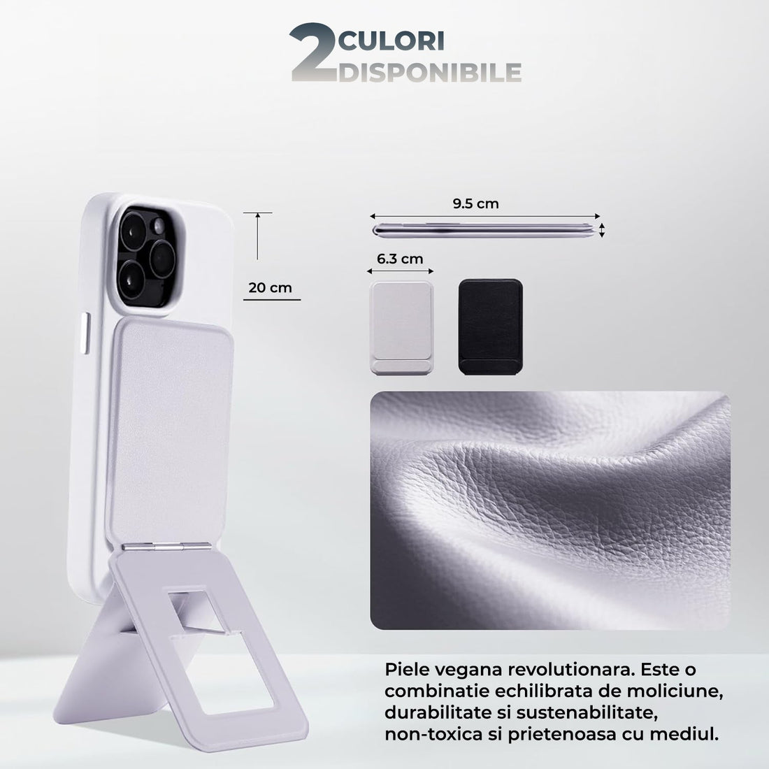 Suport Telefon Elindor®,Trepied Reglabil MagSafe, Gri