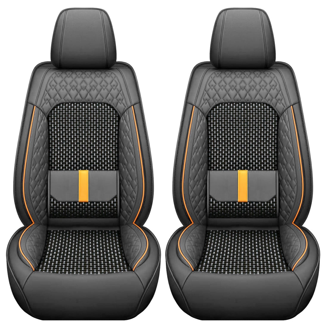 Set 2 Huse Scaune Auto Elindor®, Piele Ecologica/Textil, Protectie Scaun Sofer, Montaj Rapid, Husa Impermeabila, Acoperire Spatar si Sezut, Accesorii Masina Interior, Universale Compatibile cu VW, Dacia, Renault, BMW, Ford, Skoda, Hyundai, Gri