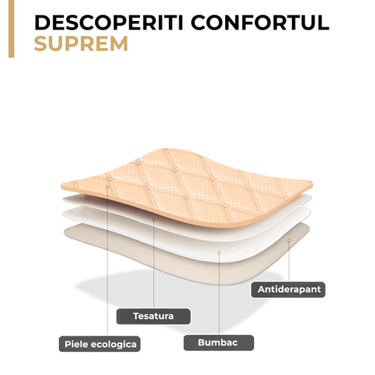 Husă scaune auto din piele PU, universale, pentru scaunele din față, antialunecare, design modern