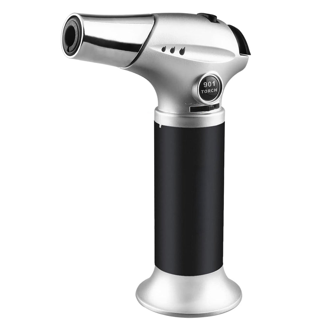 Torta Butan Profesionala Elindor®, Reincarcabila, Flacara Ajustabila 1370°C, Aprindere Piezo, Blocare de Siguranta, Design Compact, pentru Gatit, Deserturi, Gratar, Cofetarie, Cocktail, Negru