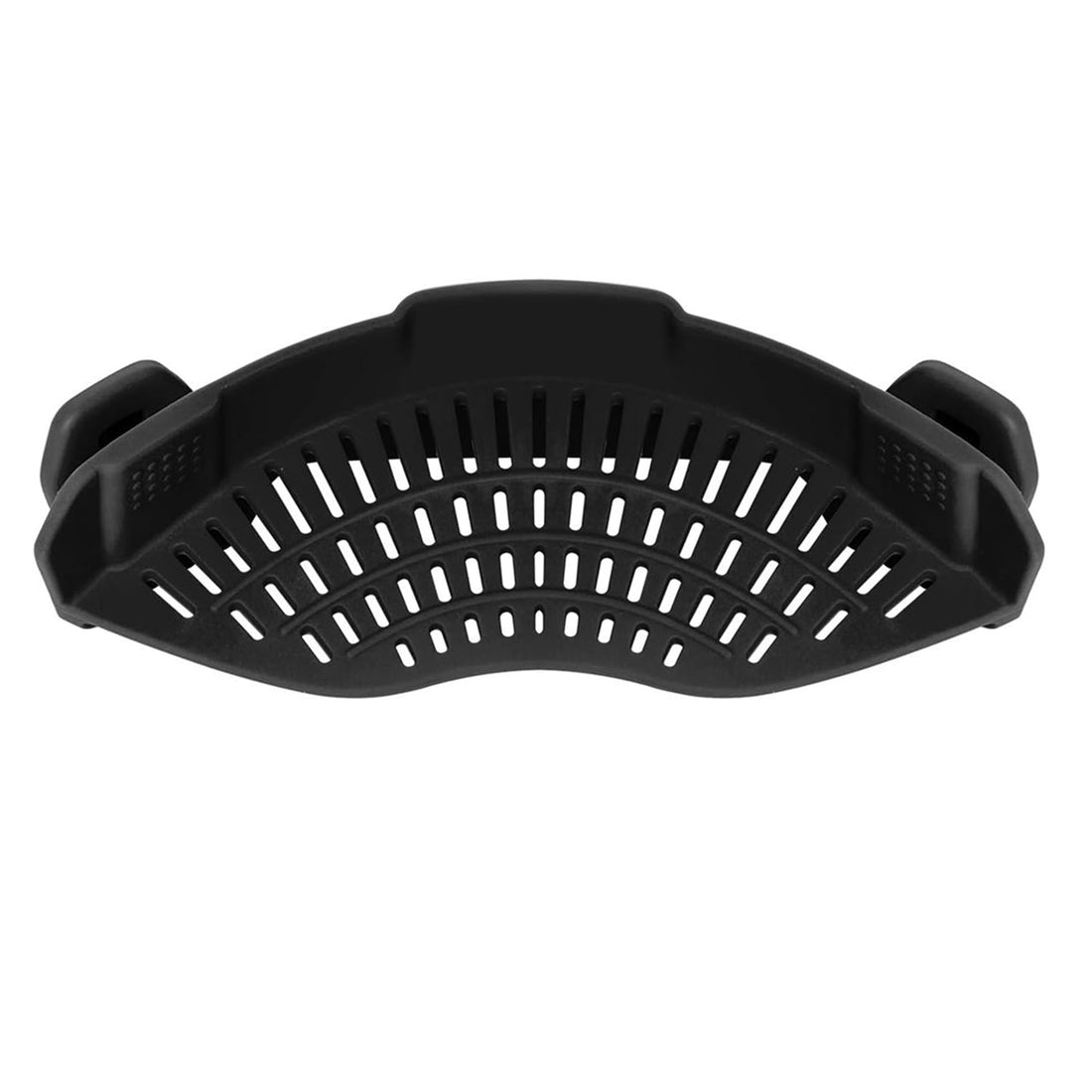 Strecuratoare Clip-On Elindor®, Silicon Termorezistent, Prindere Universala pe Oale si Tigai, Compacta, Usor de Curatat, Ideala pentru Paste, Legume si Fructe, 22,5x9 cm, Negru