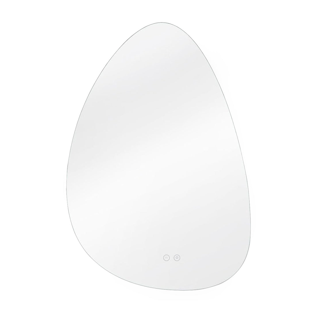 Oglinda de Perete Elindor® Asimetrica, fara Rama, Decorativa, Verticala / Orizontala, Eleganta, Ideala pentru Baie, Birou, Hol, Living, Dressing, Iluminare Led, Intensitate Ajustabila, Antiaburire, Temperatura de Culoare 4500K, 80 x 55 cm
