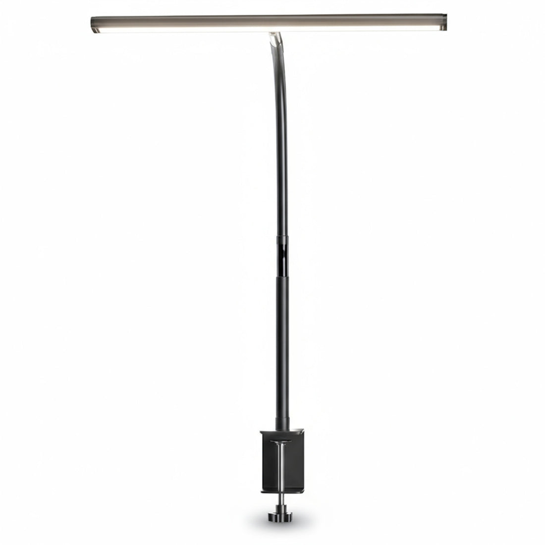 Lampa LED de Birou Elindor® Ultra Wide, Luminozitate si Temperatura Lumina Reglabila, Clema de Prindere, Gat Reglabil, Temperatura Lumina 2700-6500K, Latime 44 cm, Negru