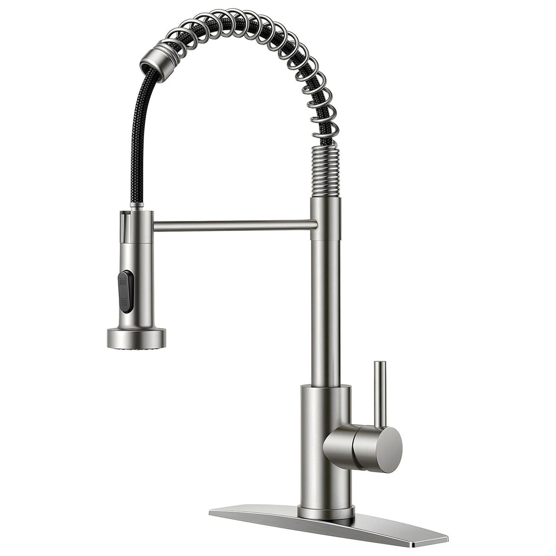 Baterie Bucatarie Elindor®, Robinet Profesional cu Pipa Flexibila, Cap de Dus cu 2 Functii, Jet Reglabil, Montaj Simplu, Rezistenta La Coroziune, Otel Inoxidabil, Chrom