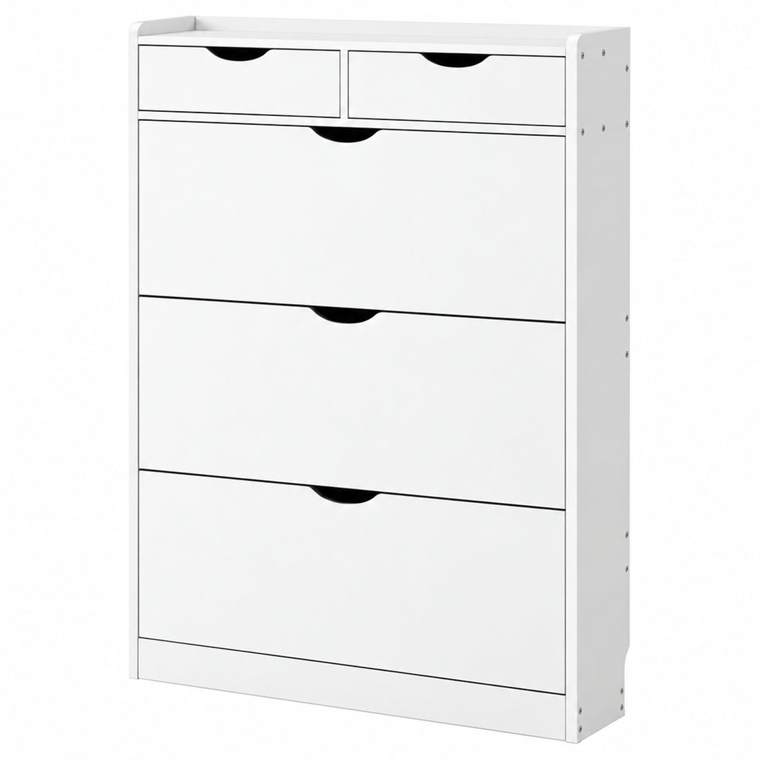 Dulap pentru Pantofi Elindor® Organizator Tip Pantofar cu 4 Niveluri, Fara Gauri, Suport pentru Papuci, Dulap Hol, Living, Dormitor, Economisire Spatiu, Depozitare Incaltaminte, 130 x 80 x 17 cm, Alb