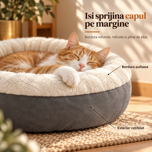 Exterior catifelat, interior pufos