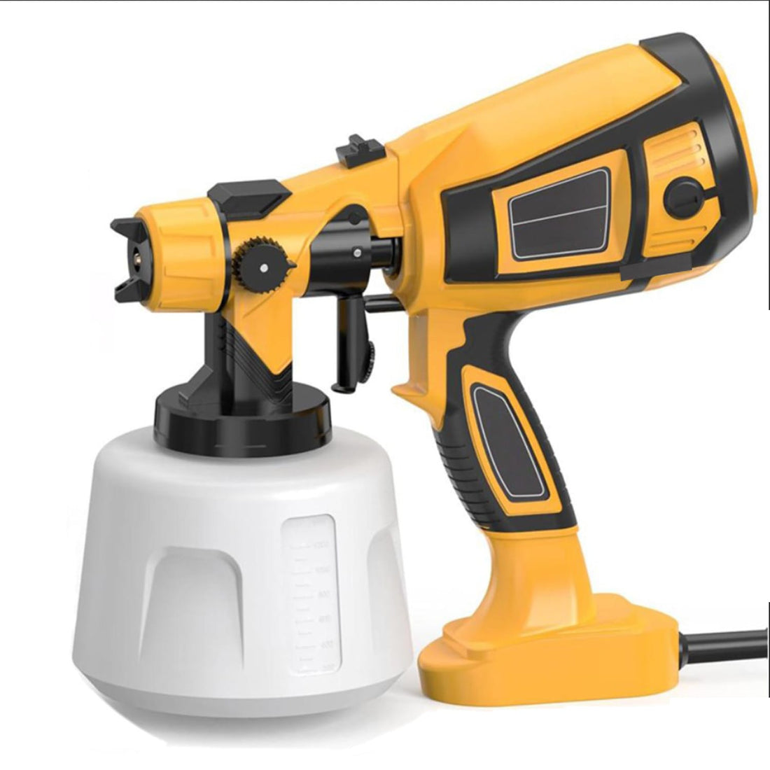 Pulverizator Vopsea Elindor®, Electric, 800W, Rezervor 900ml, 3 Duze, Galben