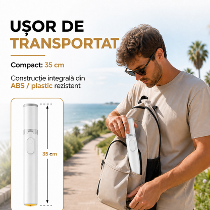Trepied Foto Telescopic Profesional Elindor® Stativ Telefon 2-in-1, cu Telecomanda Bluetooth si Functie Selfie Stick, Compatibil iPhone / Android, Tripod Universal, Suport Durabil si Usor, Unghi Ajustabil 180°, 32-160 cm, pentru Foto / Video, Alb