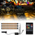 Kit Lumini Ambientale Auto Elindor® Banda LED RGB, Control Wireless cu Telecomanda, 4 Bare cu Leduri cu Sincronizare Muzica, Timer, USB, Lumini Personalizabile, Accesorii Masina Interior 12V