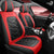 Set 2 Huse Scaune Auto Elindor® Universale, Acoperire 360°, Husa pentru Protectie Sezut si Spatar Scaun Fata, Impermeabila, Piele Ecologica, Accesorii Masina Huse Interior, Rosu