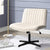Scaun Birou Ergonomic Elindor® Rotativ 360°, fara Manere, cu Spatar Design Compact, Confortabil, Scaune in Stil Modern cu Roti, Picioare Metalice, Reglaj Balansare, Inaltime Ajustabila, Bej