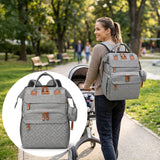 Geanta Scutece Elindor®, Rucsac pentru Bebelusi cu Masa de Schimbare Portabila, Port USB si 19 Buzunare Organizare, Material Oxford 900D Impermeabil, 43 × 30.5 × 24 cm, Gri