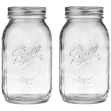 Set 2 Borcane Sticla Elindor®, Capace Metalice Etanse, 950 ml, Transparent