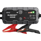 Starter Auto Elindor® 12V, 1000A, Multifuncțional, Portabil cu Lanternă, Negru