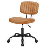 Scaun de Birou Elindor® Fără Brațe, Rotativ, Reglabil, Maro