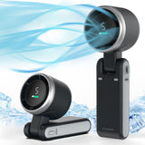 Ventilator Portabil Elindor® Mini Fan Turbo de Mana, 13550 RPM, 5 Trepte de Viteza, Reincarcare USB, Pliabil 180°, Ultra Usor 190 g, pentru Calatorii, Birou, Vara, Negru