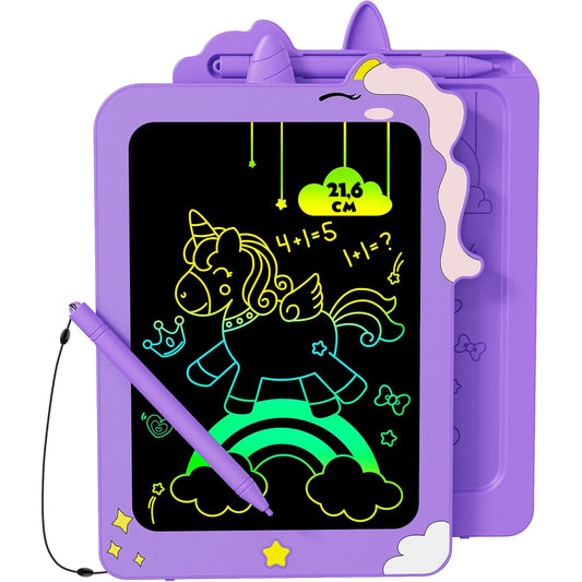 Tabletă LCD pentru Copii Elindor®, 8.5 Inch, pentru Desenat și Scris, Mov