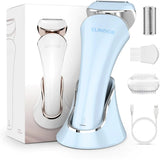 Aparat de Ras Electric Elindor® pentru Femei, 3-In-1, USB Reincarcabil, Ras Uscat/Umed, Albastru