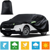 Prelata Auto Neagra 3 Straturi Elindor®, Impermeabila, Toate Anotimpurile, Husa de Protectie Completa, Antigrindina, Ploaie, Anti Soare, Accesorii Masina Exterior, SUV M, 450×183×143 cm