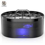 Fantana de Apa pentru Pisici Elindor® Cu Filtru Carbon Activ Si Pompa Silentioasa, Capacitate 2.2L, Design Modern cu Led, Usor De Curatat, Jet Reglabil, Negru