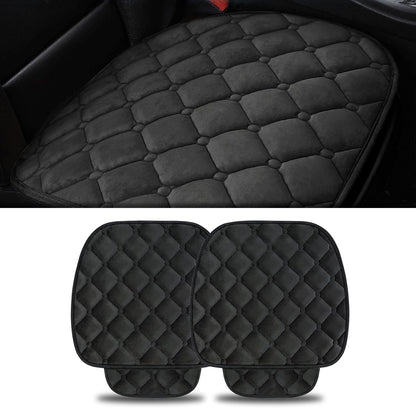 Set 2 Huse Universale Negre de Scaune Auto Elindor®, Anti-Alunecare, Husa Sezut Scaun Sofer din Plus, Bumbac, Matase Elastica, Design Premium pentru Interior Masina, 51x50 cm