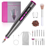 Freza Unghii Reîncărcabilă Elindor® 35.000 RPM, Afisaj LED, 5 Viteze, Negru